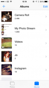 Photostream on iPhone