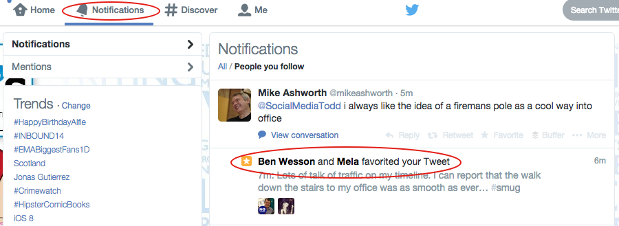 Following your favouriters on Twitter
