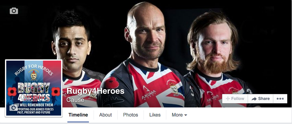 Rugby4Heroes won the online marketing game Facebook Page for Rugby4Heroes