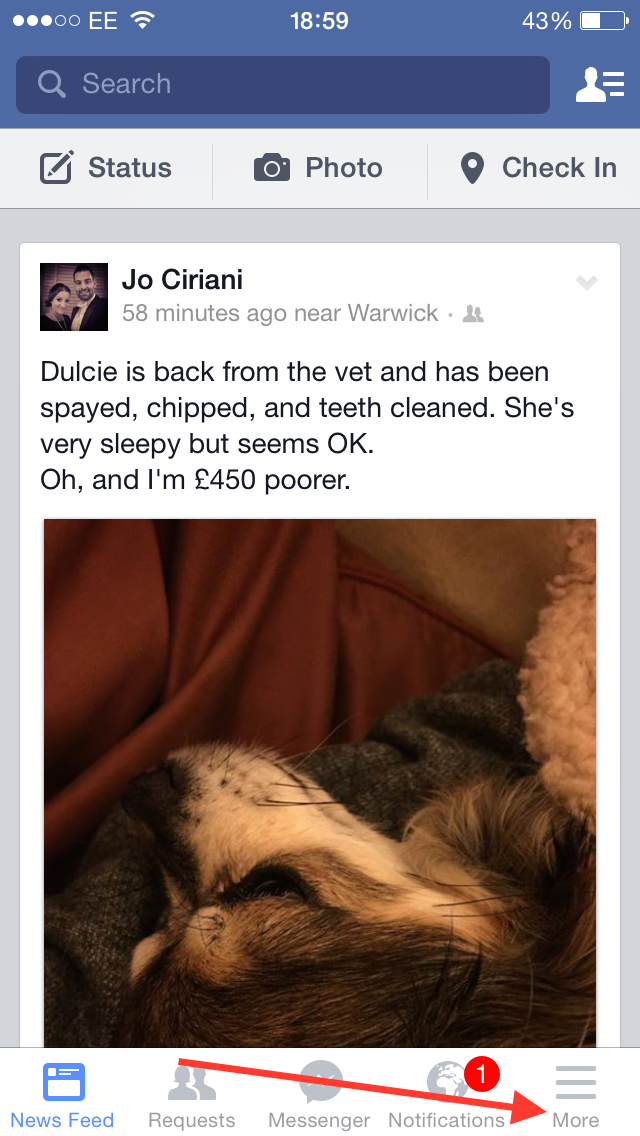 Turn off Facebook auto-play videos on iPhone