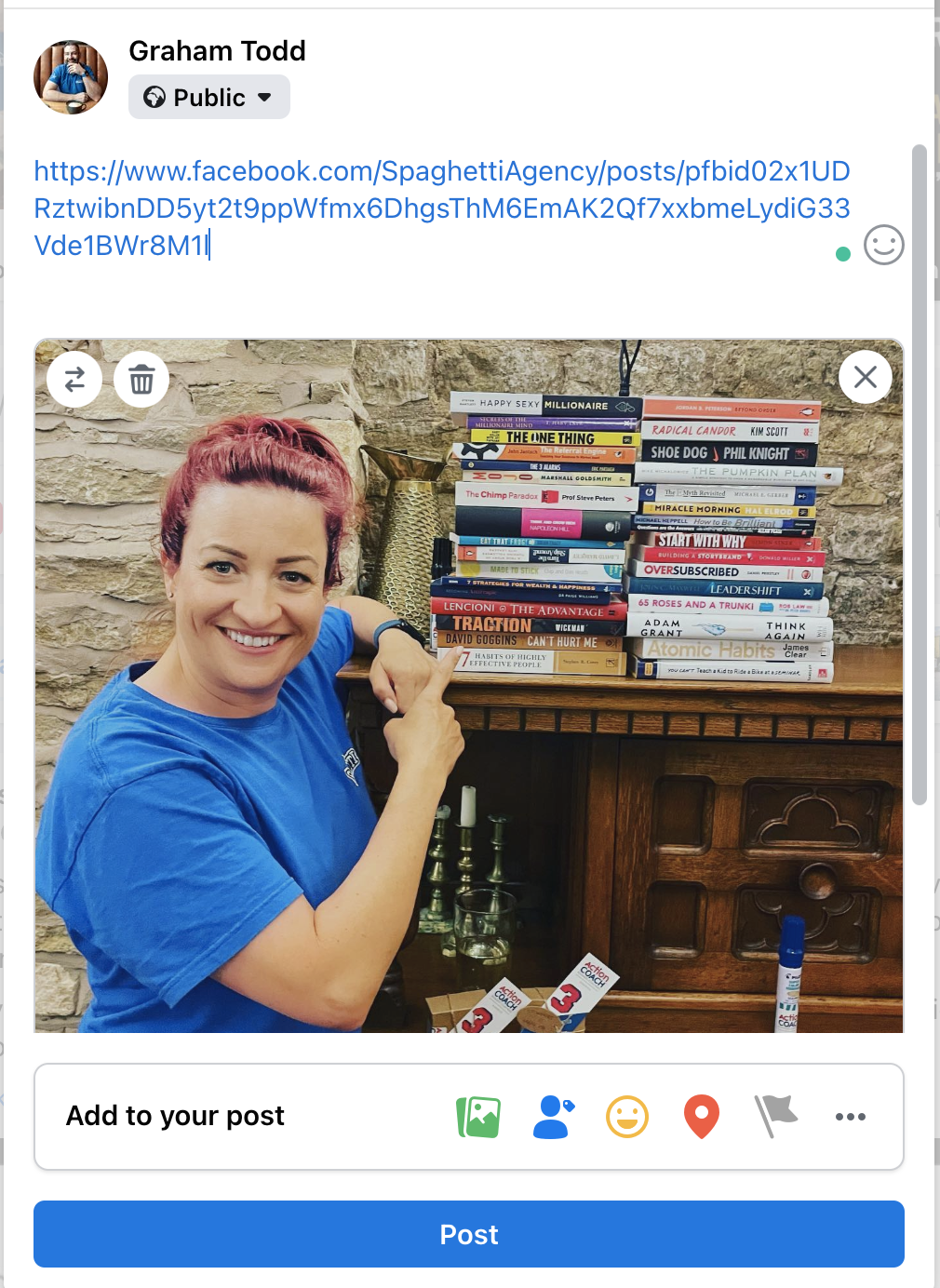 Sharing a Facebook page post