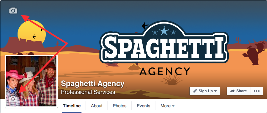 Changing your Facebook Page artwork and profile picture