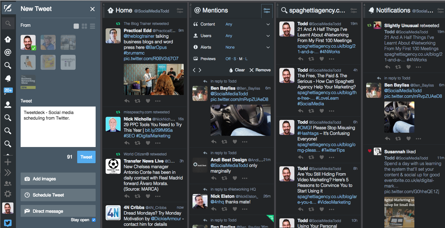Tweetdeck - Twitter scheduling tool