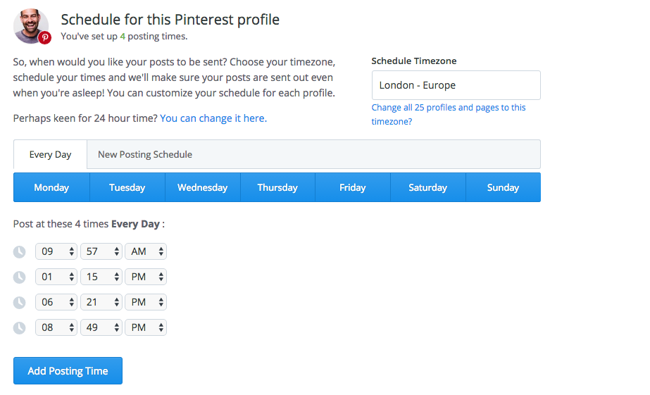 Buffer - schedule for twitter scheduling