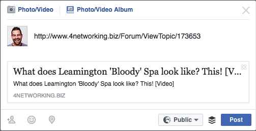 Post on Facebook without Open Graph Data