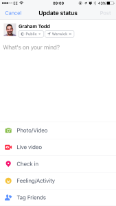 Facebook Live from your iPhone