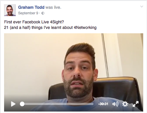 Facebook Live - SocialMediaTodd - 4Networking