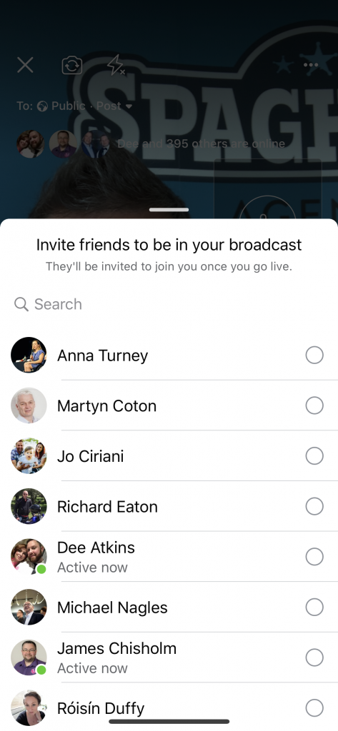 Go live with a friend on Facebook live in 2020
