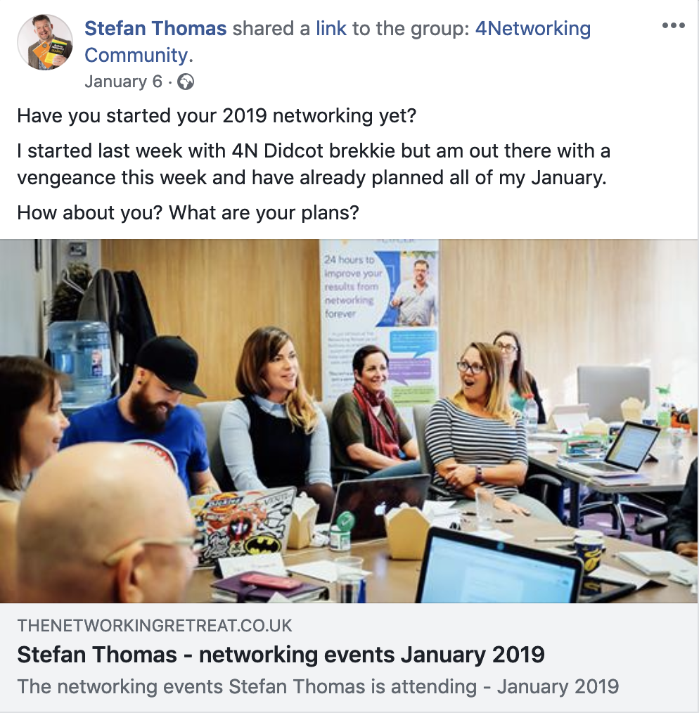 Using line breaks on Facebook