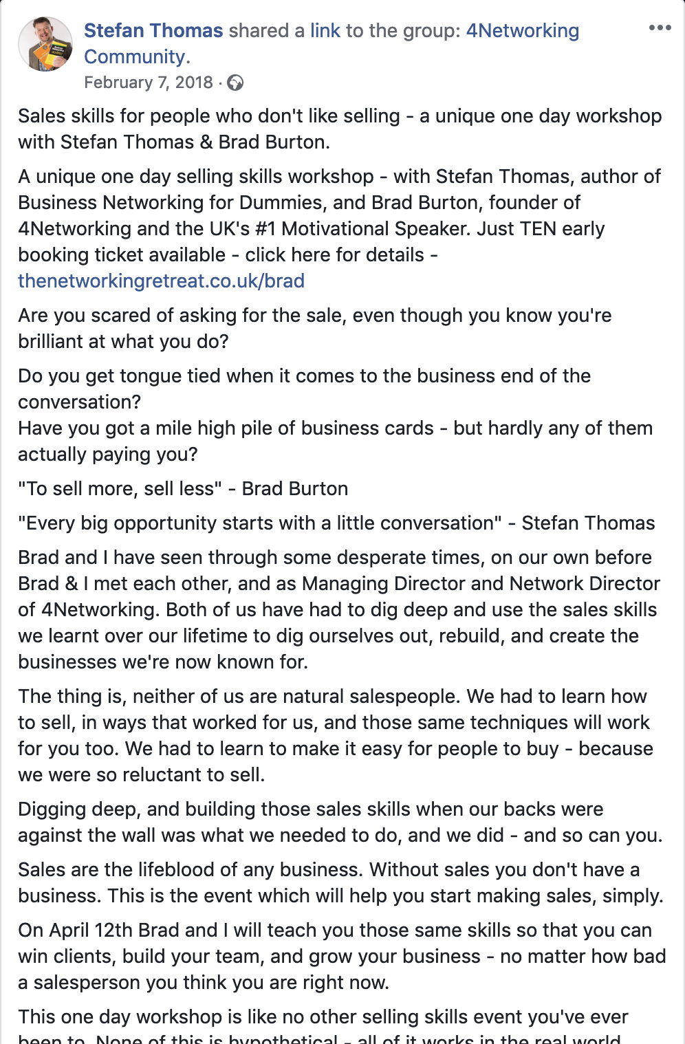 Using line breaks on Facebook