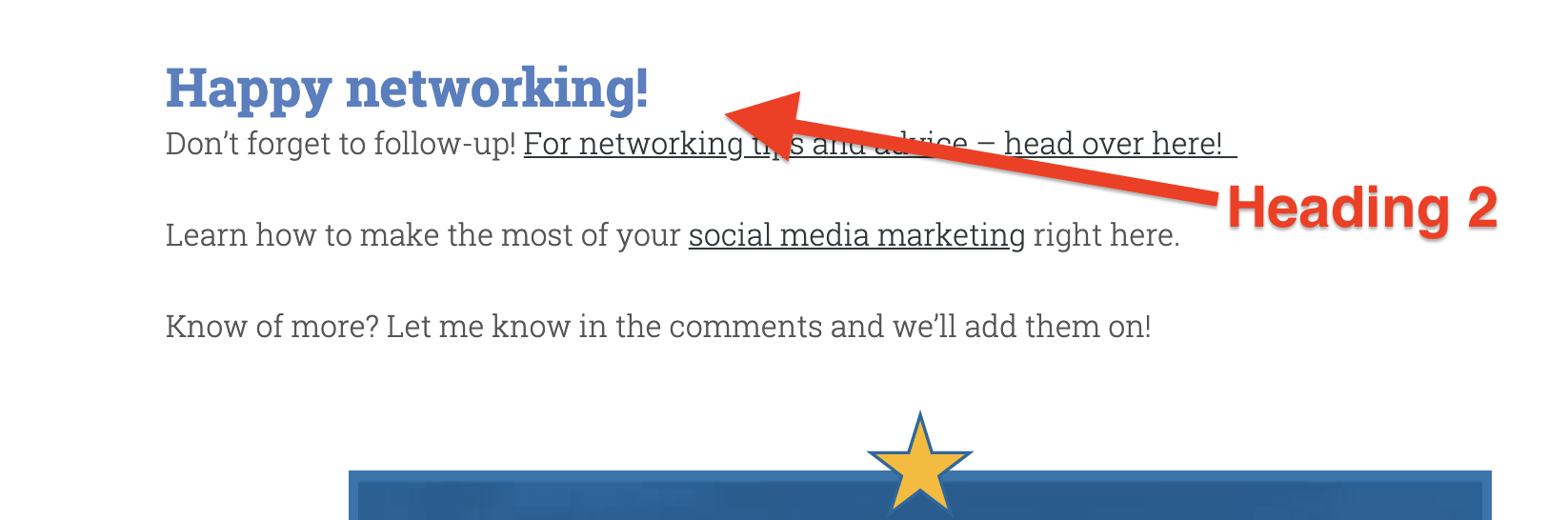 Heading 2 tag and SEO