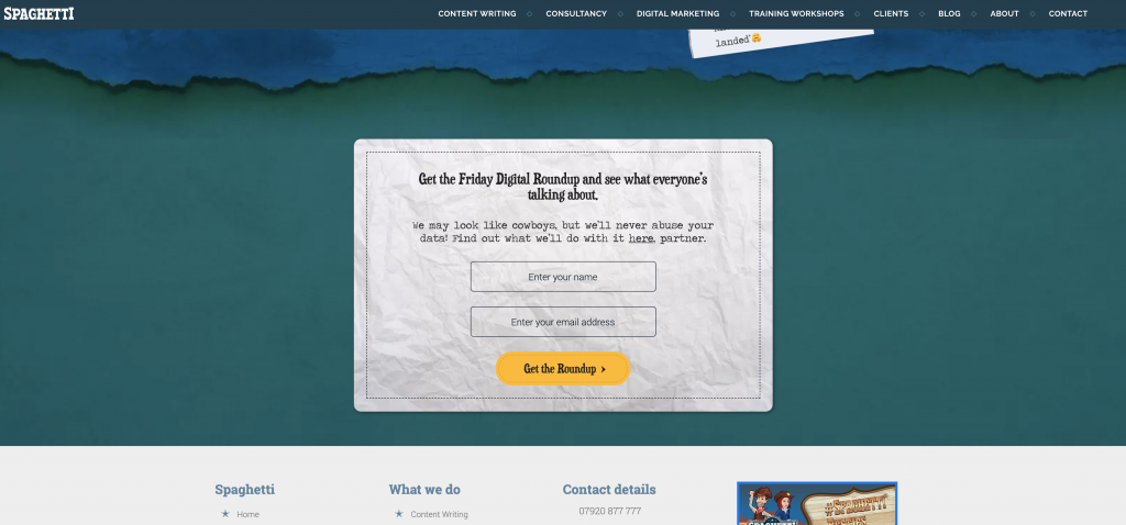 Growing your email list from your website