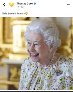 Safe travels maam Thomas Cook deleted tweet