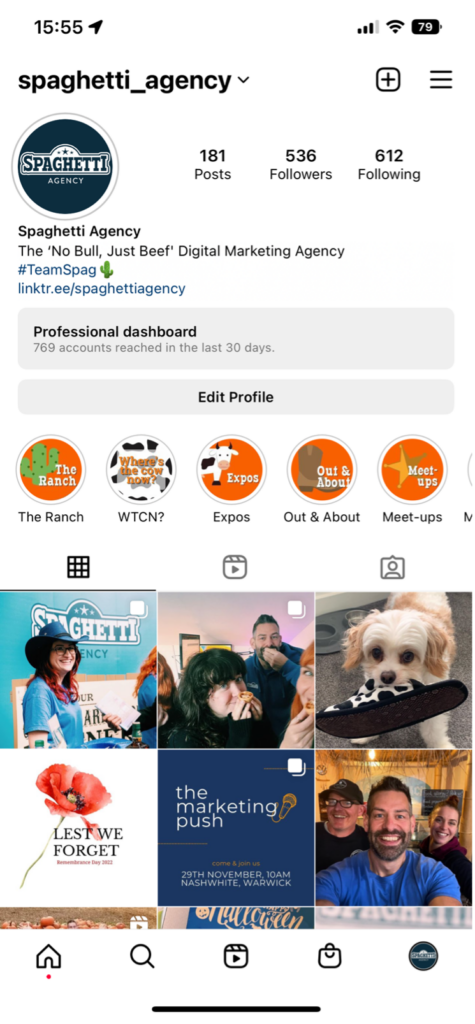 How to change your instagram bio - step 1